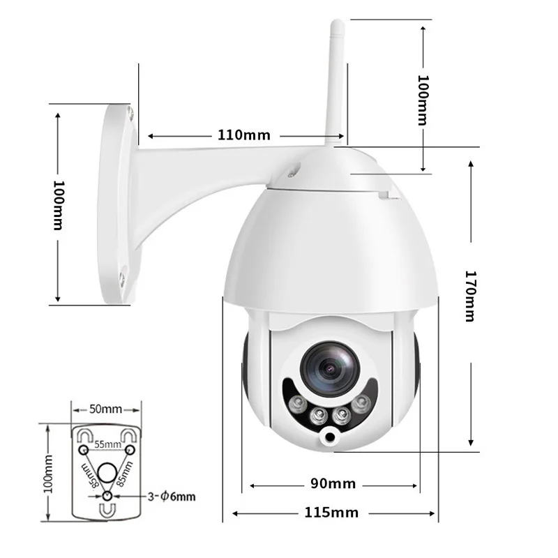 1080P Wireless IP Camera 4X Digital Zoom Speed Dome Outdoor WIFI Audio P2P CCTV Surveillance | Безопасность и защита