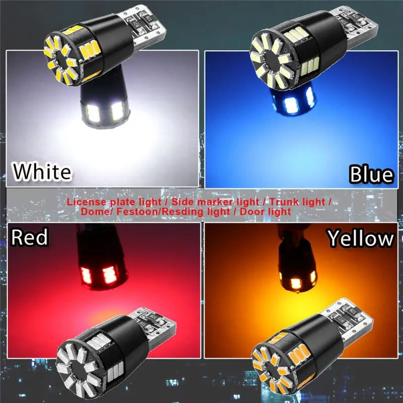 2 шт. T10 W5w Canbus Led светильник декодер анти-мерцания нет ошибок 24 smd 3014