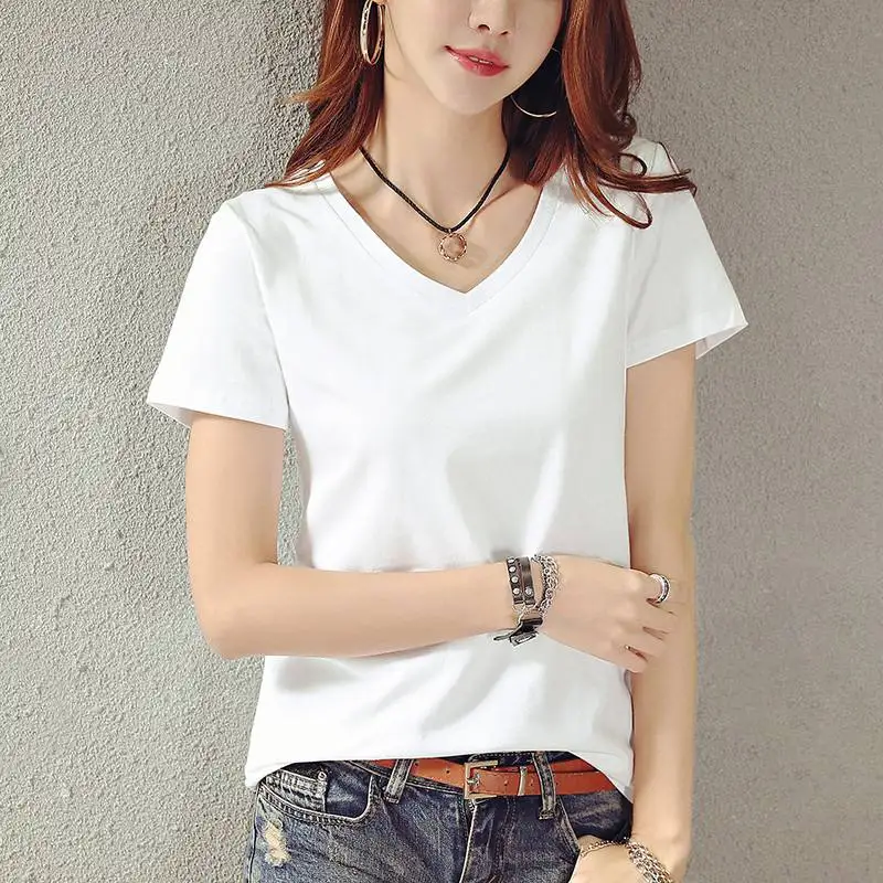 

Summer 2020 short t shirt Women sleeve Top Blue Garment