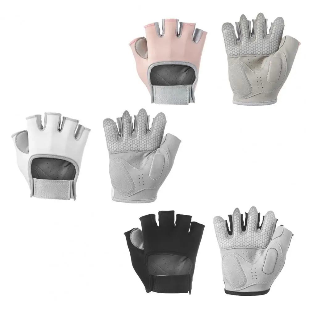 

2Pcs Fitness Gloves Unisex Anti-slip SBR Outdoor Sport Cycling Gym Half Finger Gloves for MTB Cycling Gym Strength Training