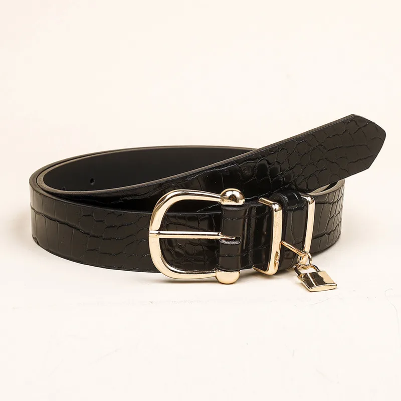 

New PU Leather Wide 2.7cm Belt Men Delicate Vintage Strap Alloy Buckle Pinhole Waistband Fashion