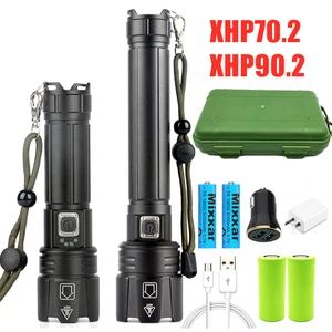 ZK20 XHP90 XHP70 светодиодный фонасветильник самый мощный фонасветильник 18650 26650 USB фонарь охотничий Фонарь ручной светильник USB Перезаряжаемый