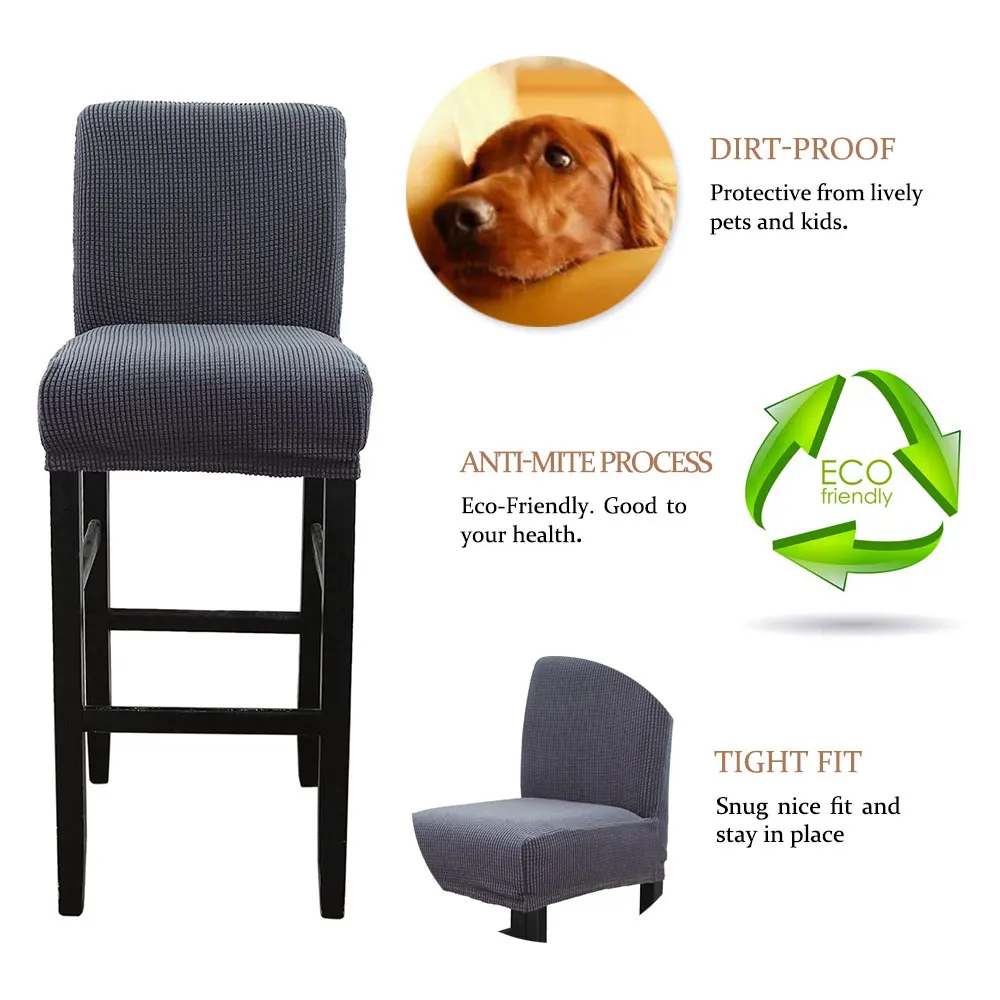 1 шт. стул из полиэстера спандекса покрытие твердые чехлы для сидений барных