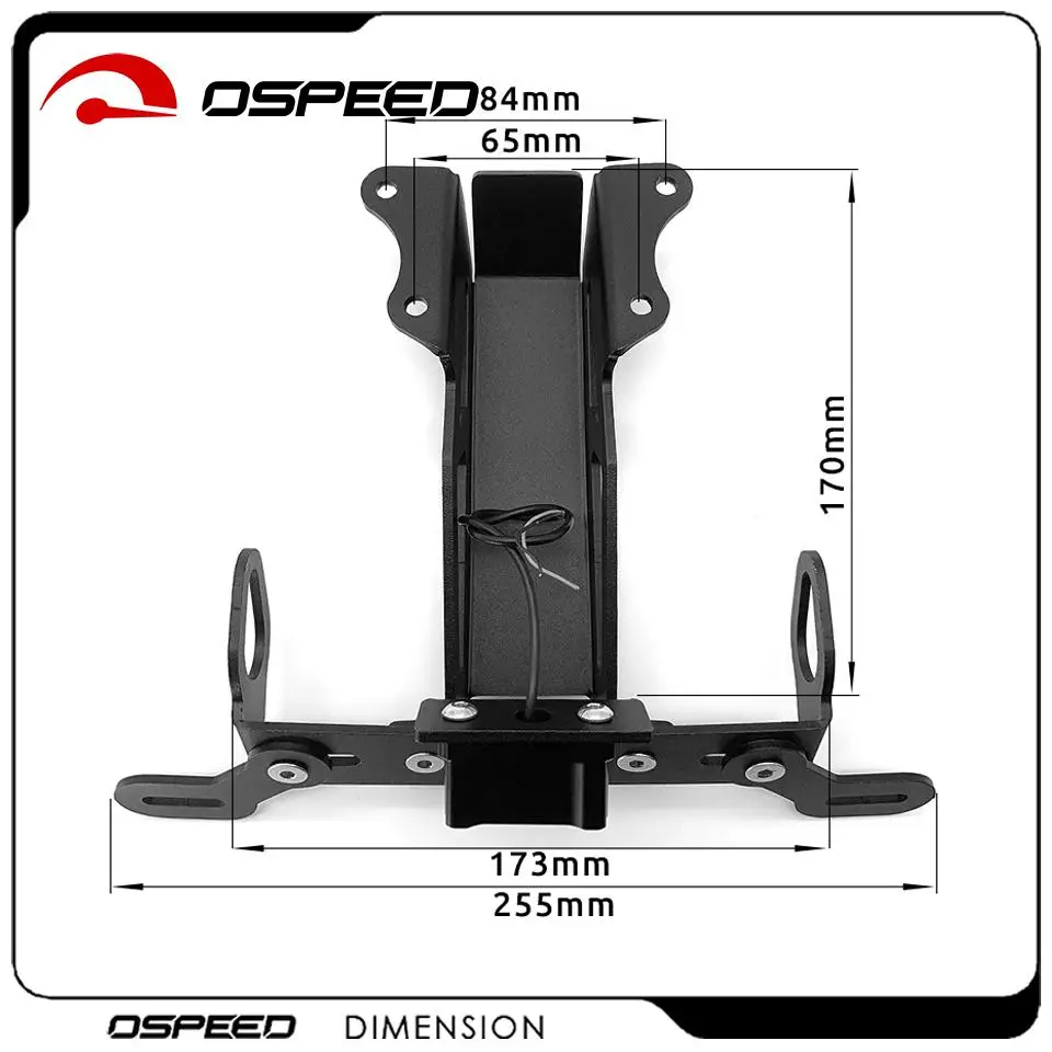 

For Yamaha MT 09 MT09 MT-09 Tracer FJ-09 2018-2015 Motorcycle License Plate Bracket Replace Holder Rear LED Light Source Cover