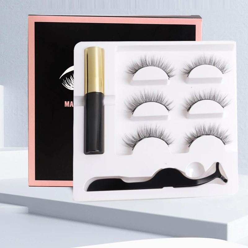 Магнитные 3D толстые норковые ресницы yiвосемь век магнит для макияжа накладные