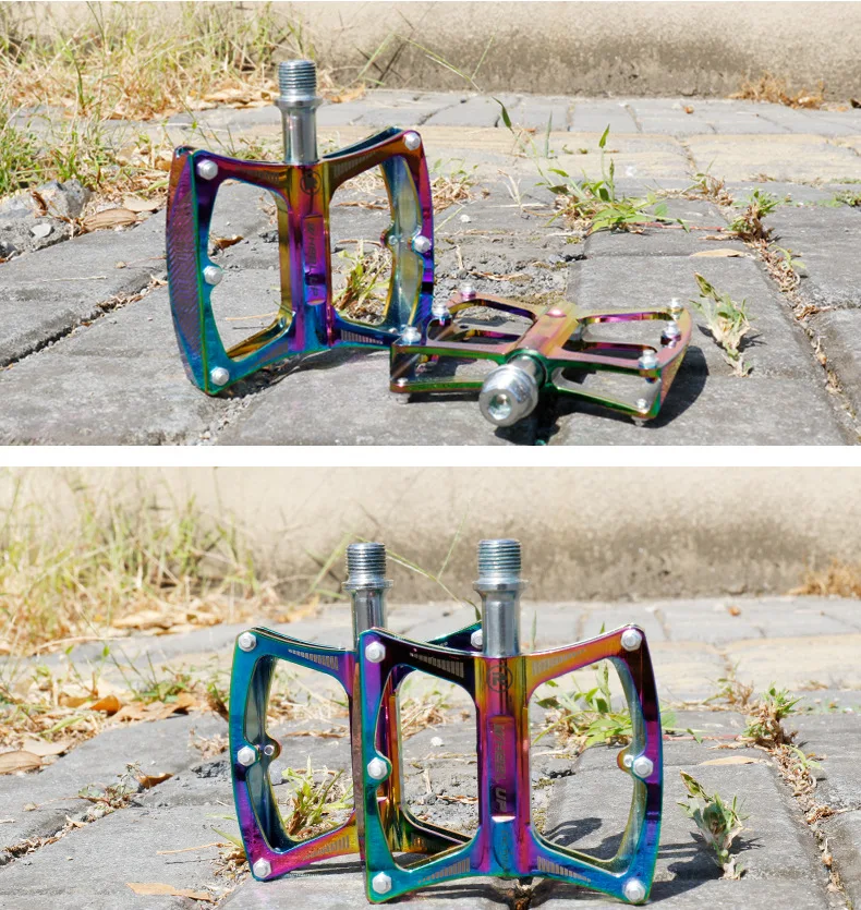 

WHEEL UP Colorful Bicycle Bike Pedals Seal Bearings Cycling Road Bmx Mtb Pedals Flat Aluminum Alloy Mountain Bike Accessories
