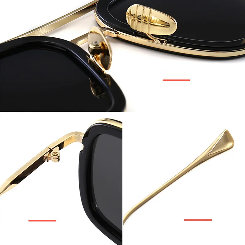 Мстители 3 железные мужские солнцезащитные очки модные квадратные Tony Stark Человек