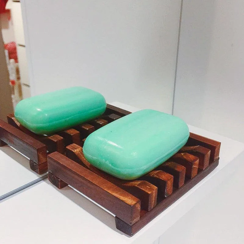 

Natural Wooden Soap Dish Wood Soap Tray Holder Storage Soap Rack Plate Box Container For Bath Shower Plate Bathroom