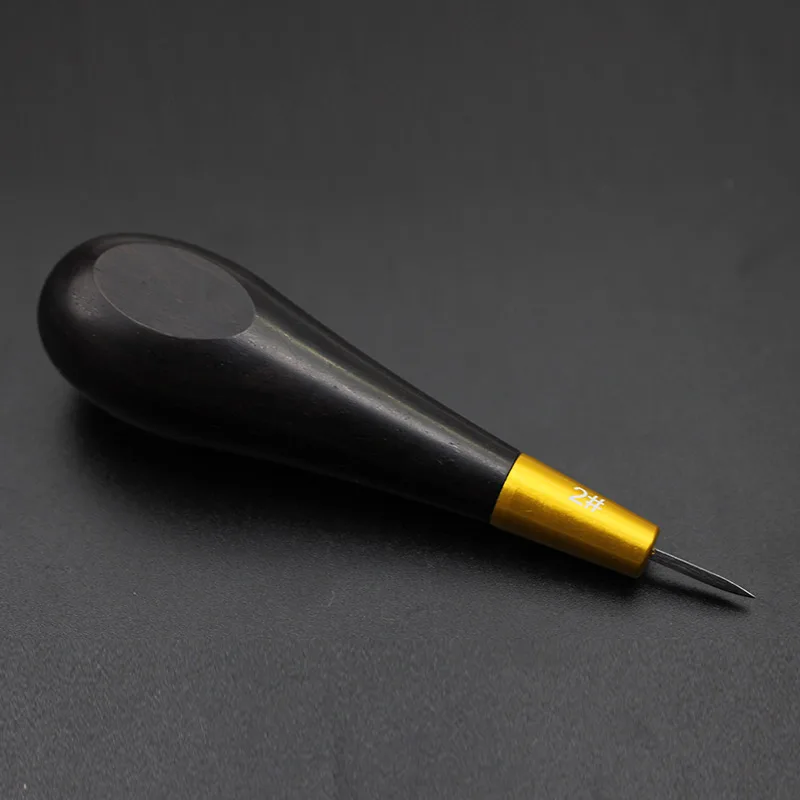 NO.2 Rhombus Awl 1 шт. высокое качество ромбовидный шило Кожа Деревянная Ручка Шило инструмент для шитья кожи аксессуары перфорированные кожаные инструменты для изготовления подарка «сделай сам» - Цвет: NO.2 Rhombus Awl