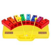 xylophone glockenspiel 8 notes chromatic resonator bells with yellow case