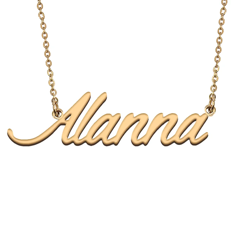 

Alanna Custom Name Necklace Customized Pendant Choker Personalized Jewelry Gift for Women Girls Friend Christmas Present