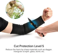 1 pair arm protection sleeve cut resitant 40cm burn resistant anti abrasion safety arm guard for garden kitchen yark work
