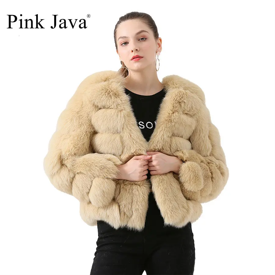 Розовый java QC19024 Новое поступление горячая Распродажа шуба из натурального