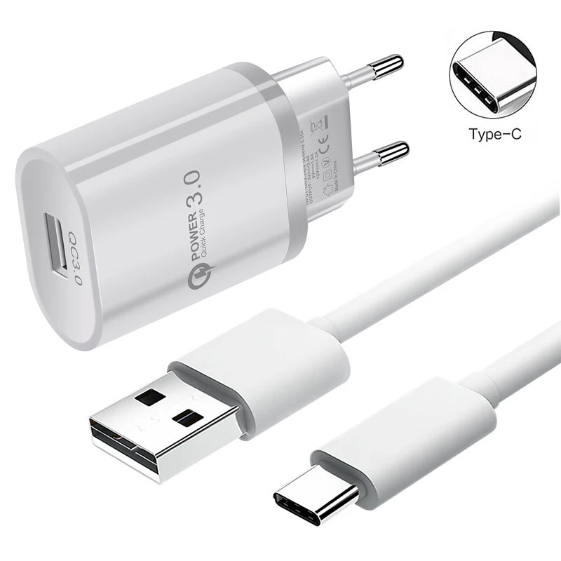 

USB Charger Fast Charging Type-C USB Cable For Samsung A82 A22 M21S A72 A52 A32 5G A12 S21 S20 FE M31S QC 3.0 Fast Phone Charger