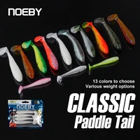 noeby soft silicone lure wobbler shad 4 5 5 6 3 7 9 5 12cm paddle tail minnow swimbait fishing lure for pike trout soft lure