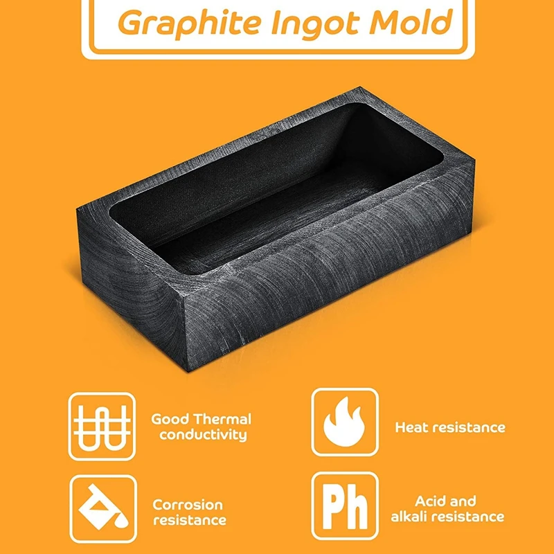 2 Pcs 1 Kg Graphite Casting Mold Crucible Mould And Stir Stick 12 X 5/16 Inch Long Stirring Rod | Инструменты