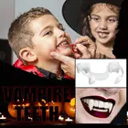 Новое украшение на Хэллоуин, клыки вампира, Кровавые выдвижные зубы, гирлянда крови, баннер, украшение для вечевечерние НКИ сделай сам