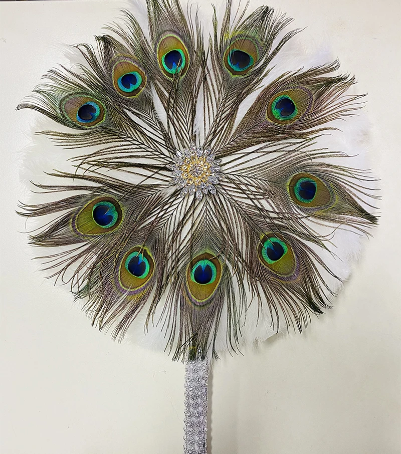 1 шт. двусторонний веер в виде пера индейки | Дом и сад