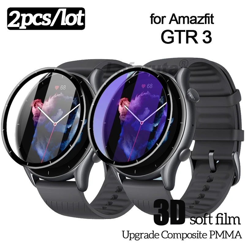 Полная защита экрана для Amazfit GTR 3 Прозрачная 3D изогнутая мягкая защитная пленка