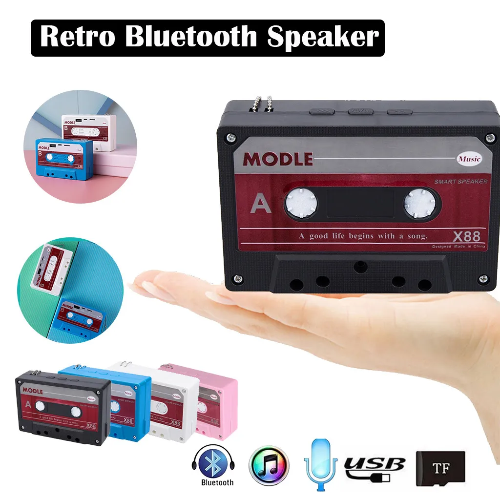 HIPERDEAL Ретро форма кассеты HIFI Портативный беспроводной Bluetooth стереоколонка TF сабвуфер динамик s с ручным ремешком