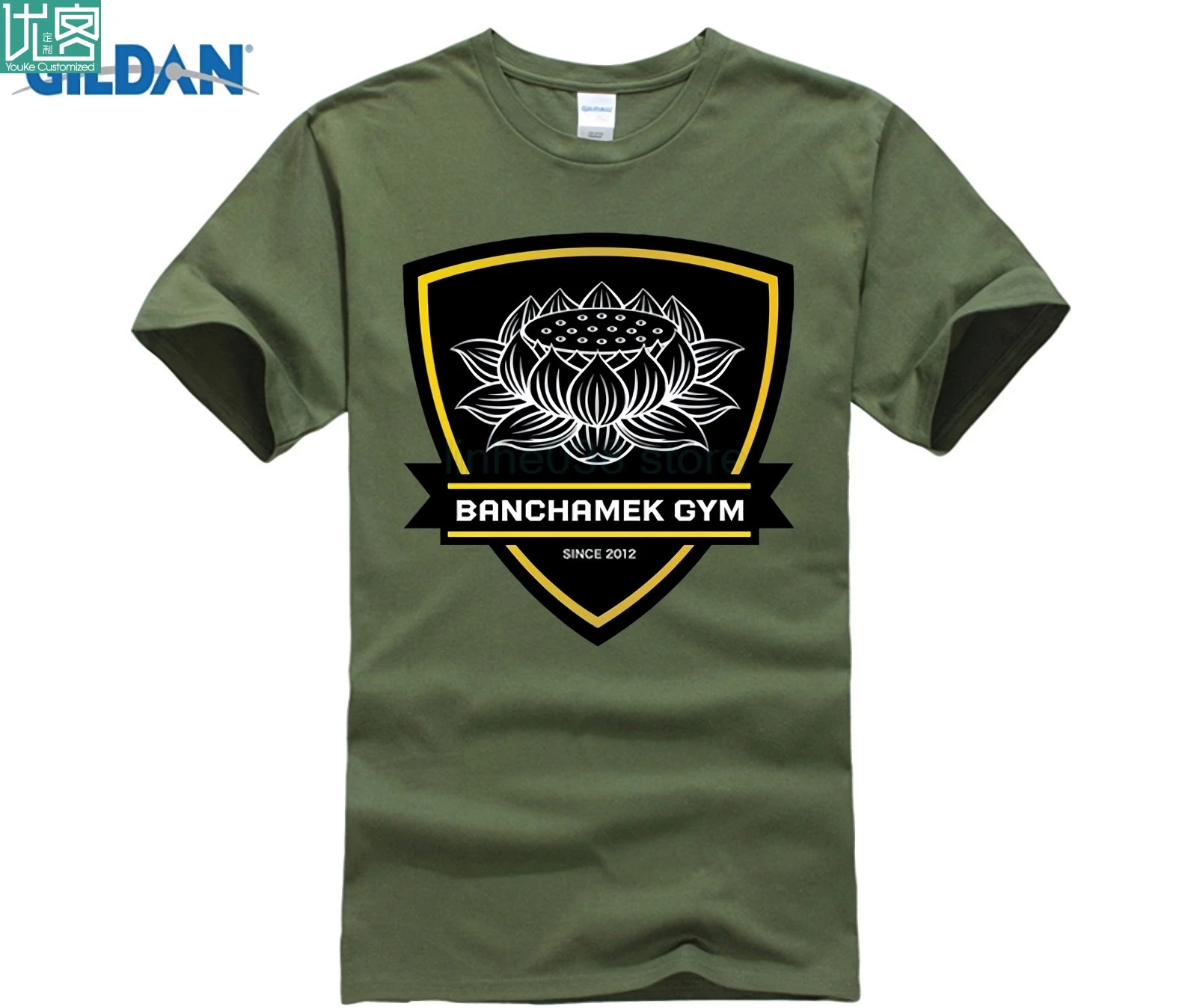 Новинка Мужская черная футболка с логотипом BANCHAMEK Gymer Buakaw Por Pramuk Muay Thai размеры S 2XL