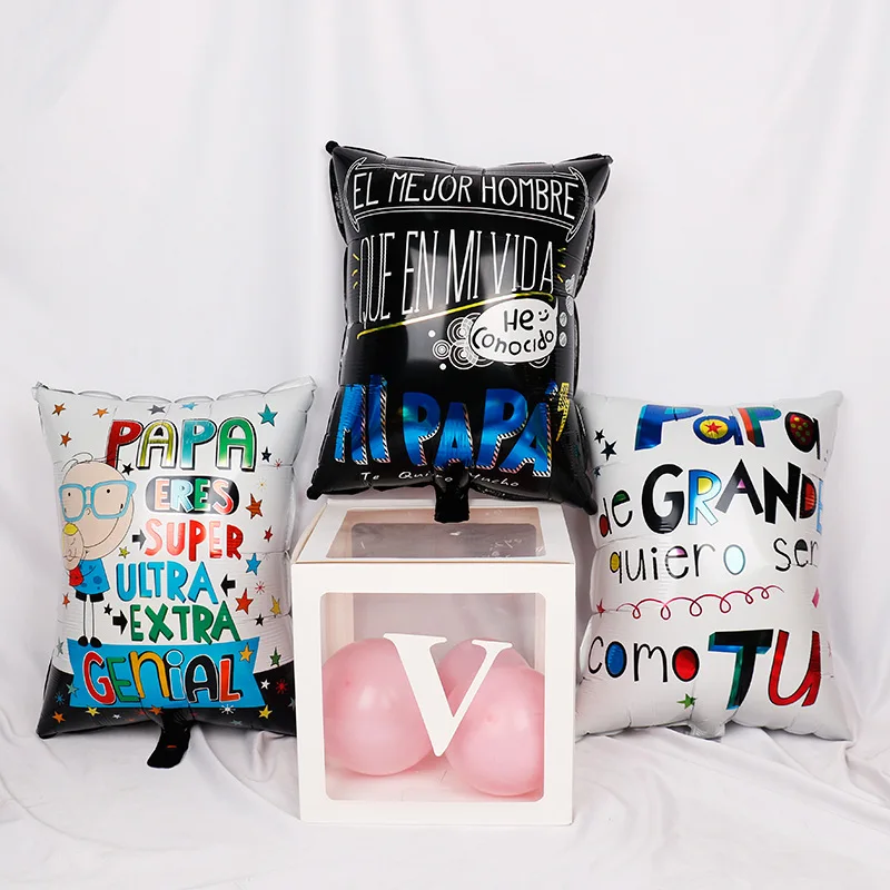 3 предмета в комплекте новинка квадратный испанский Father's Day шар с алюминиевой