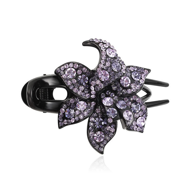 

CHIMERA Crystal Flower Hair Clips Claw for Women Vintage Rhinestone Hairpins Clamp Headwear Thick Hair Accessories Jewelry