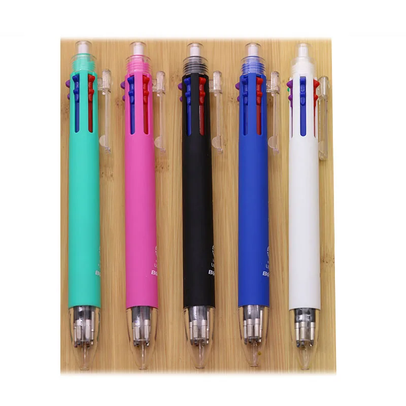 

5 + 1 Hand-Painted Multi-Function Ballpoint Pen Novelty Multicolor Ballpoint Pen Plus Automatic Pencil Office School Material