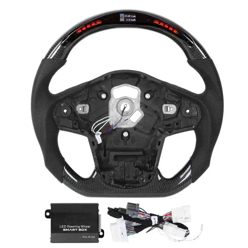 Светодиодный дисплей из углеродного волокна замена рулевого колеса для Toyota GR A90