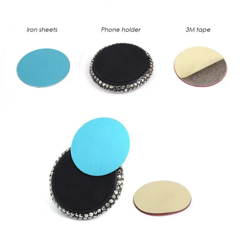 

Magnetic Suction Car Phone Holder Steering Diamond Mobilephone Bracket Car Dashboard Mobile Bracket