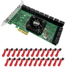 Карта PCIe SATA для майнинга Чиа, 24 порта, 6 Гбитс, адаптер SATA PCI-E, поддержка порта 24 SATA 3,0, устройство, Реверсивный конвертер для настольного ПК