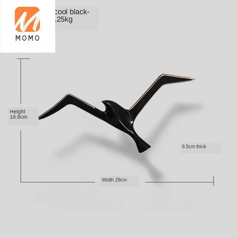 

American Light Luxury Pure Copper Creative Bird Seagull Wall Hanging Wall Decorations Wall Personalized Creative Pendant