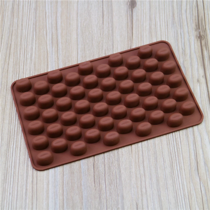 

55 Cavity Mini Coffee Beans Shape Baking Tray Chocolate Cake Decorating Tools Fondant Silicone Candy Mold Cake Decoration Baking