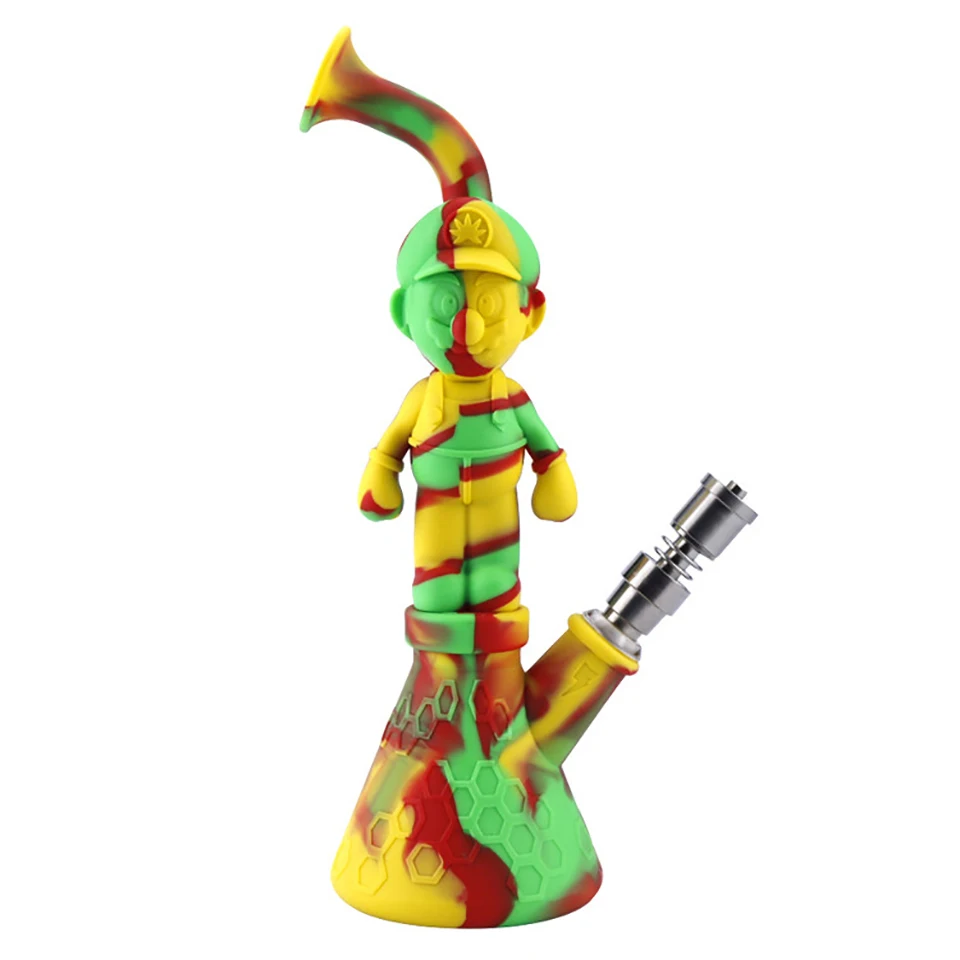 Марио воды Бонг курительная трубка силиконовая для травы табака воск со