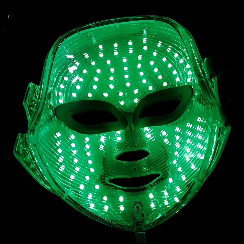 7 цветов Светодиодная маска для лица Корейская фотонная терапия отбеливающая