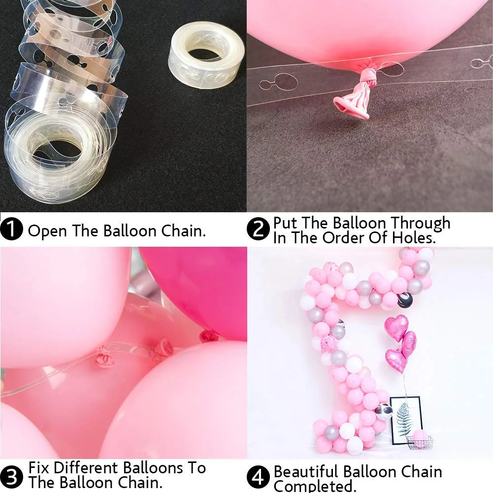 

112/126/169Pcs Gray Pink Latex Balloon Chain Balloons Arch Party Wall Birthday Party Engagement Wedding Decoration Supplies