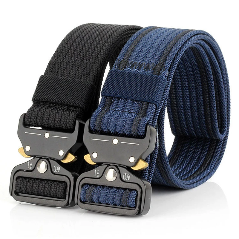 Нейлоновый армейский тактический ремень автоматическая металлическая пряжка