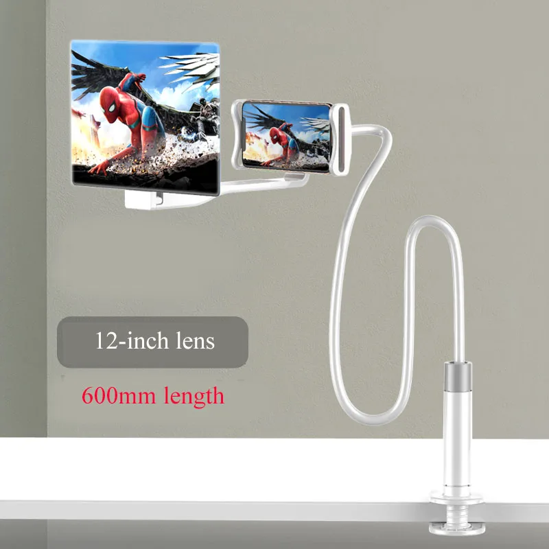 12inch 600mm white Универсальный держатель для мобильного телефона планшет ПК стенд с увеличитель экрана Функция для 4~ 9,7 дюймовых экранных устройств - Цвет: 12inch 600mm white