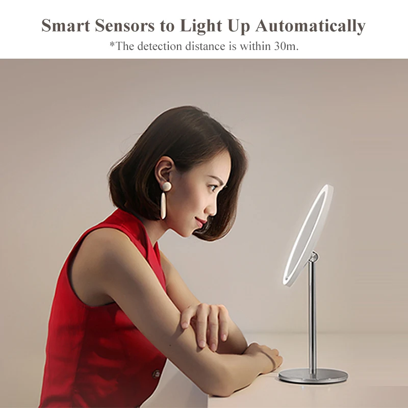 xiaomi Mijia Yeelight портативный светодиодный макияж зеркало со светом затемнения умный датчик движения ночник для xiaomi умный дом