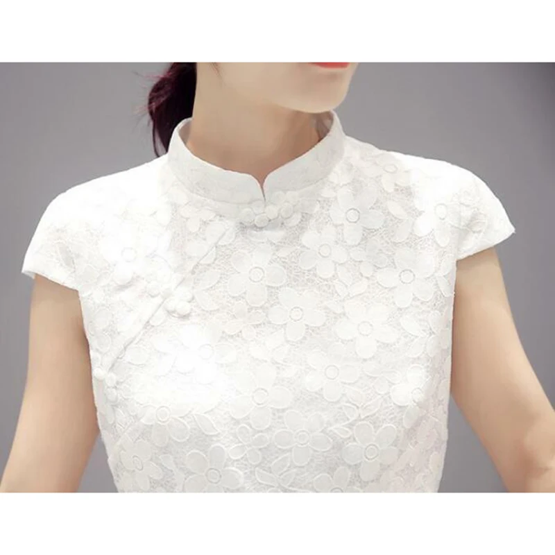 

ZN Womens Dress Short Sleeves Cheongsam Summer Korean Butterfly Appliques Slim High Waist Skirt Fashion Lady Elegant Dresses