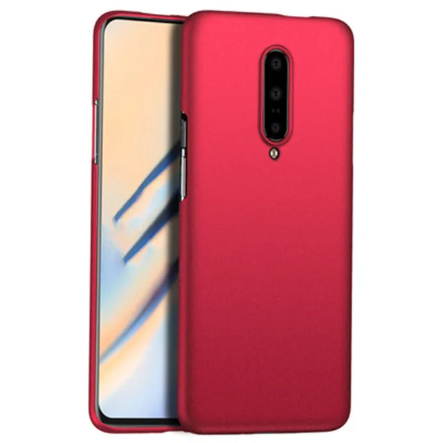 Oneplus 7 Pro чехол матовый чехол для One Plus Oneplus 7 металлический пластиковый автомобильный Магнитный чехол-держатель для Oneplus 7 Pro Чехол в виде ракушки - Цвет: Frosted Red