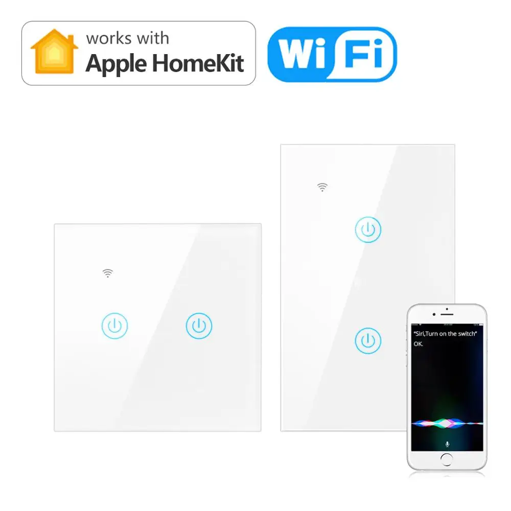 Apple Homekit Smart Touch переключатель Беспроводной WI FI Siri Remote Управление умный дом EU/US