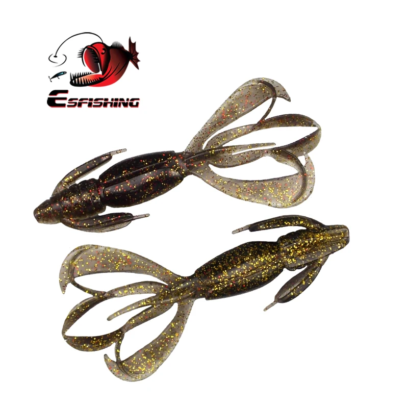 Рыболовные приманки Esfishing, мягкие большие силиконовые приманки Pesca Crazy Flapper, 11 см, 11,5 г, 5 шт., воблеры для ловли карпа для рыбалки