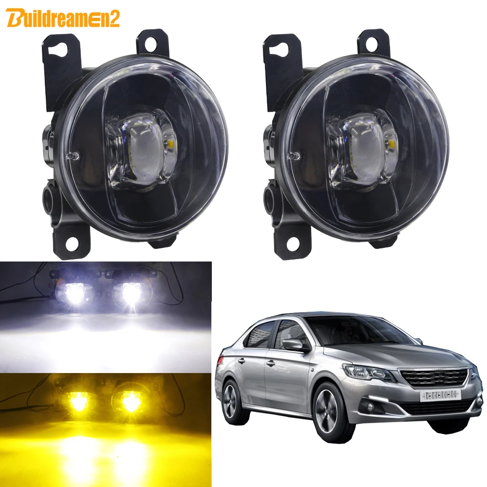 

Fog Light Assembly For Peugeot 301 2012 2013 2014 2015 2016 2017 2018 Car Front Bumper LED Fog Lamp Daytime Running Light 12V