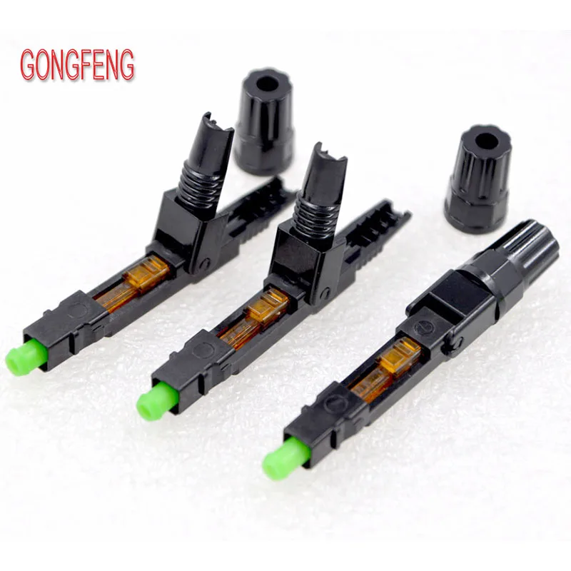 GONGFENG 200 шт. Новый SCAPC FTTH волоконно оптический Быстрый Разъем Встроенный