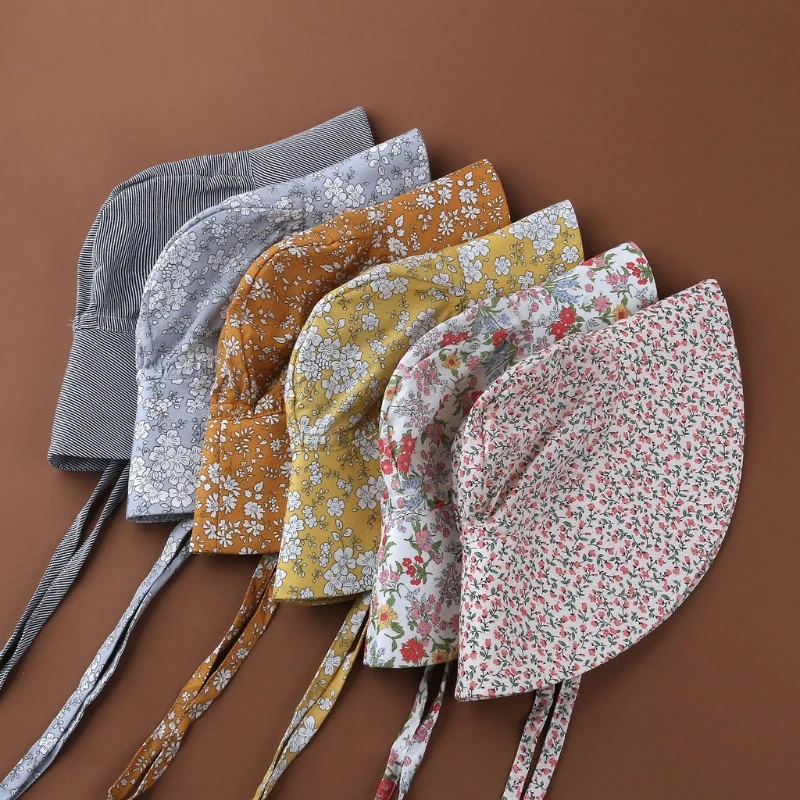 

2021 New Summer Baby Sun Hat Boys Cap Children Panama Unisex Beach Girls Bucket Hats Floral Vintage Infant Caps UV