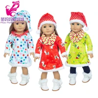 18 inch girl doll clothes nightgown christmas new year baby doll santa claus costume nenuco ropa y su hermanita clothes