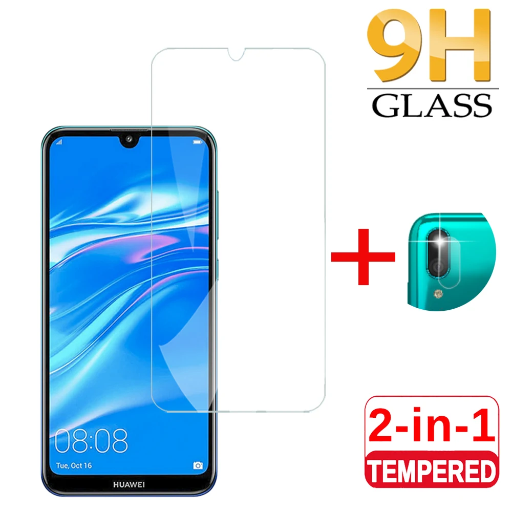 2 in1 протектор экрана из закаленного стекла для Huawei Y6 P 2020 Y6S Y7 2019 Y5 рro рrime Y до 7 лет 6