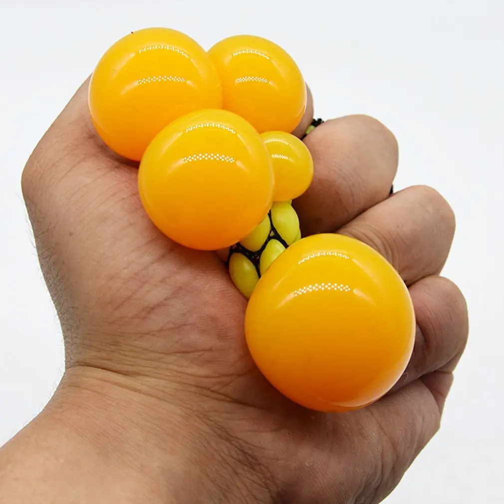 

Novetly Funny Squeeze Ball Cute Stress Relief Ball Hand Wrist Exercise Anti-stress Slime Grape Ball Toy Funny Gadgets Toys Gift