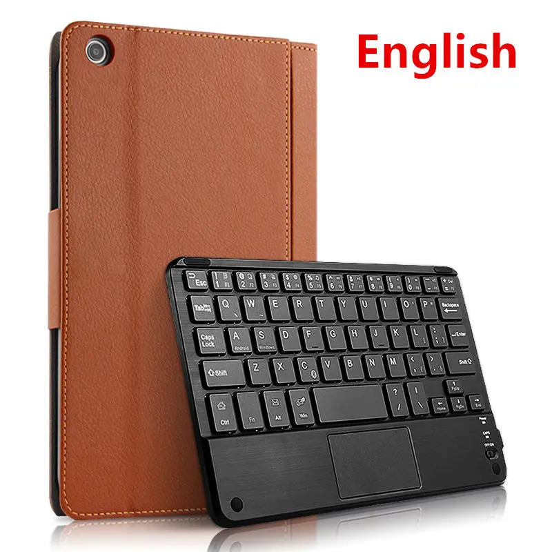 brown English Чехол с Bluetooth клавиатурой для huawei Mediapad M3 lite 8,0 Молодежный защитный чехол из ПУ кожи cpn-w09 al00 " чехол для планшета s - Цвет: brown English